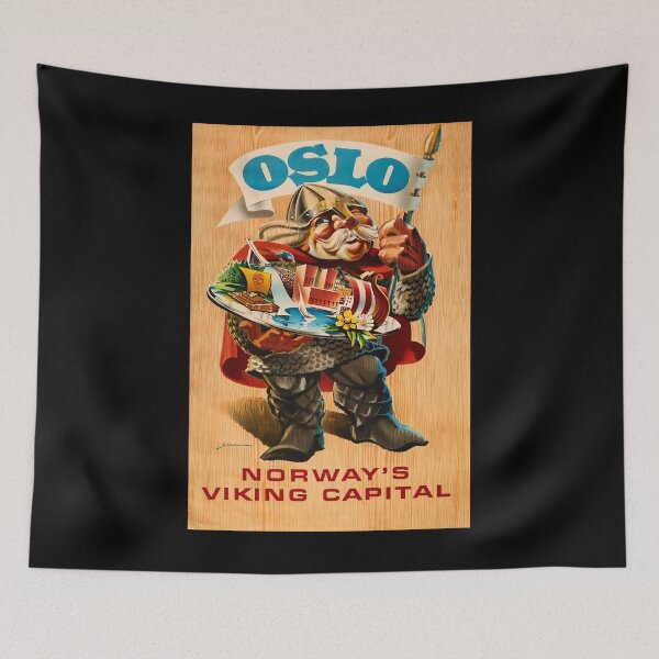 Item preview, Oslo vintage travel poster designed and sold by stickart-marek.