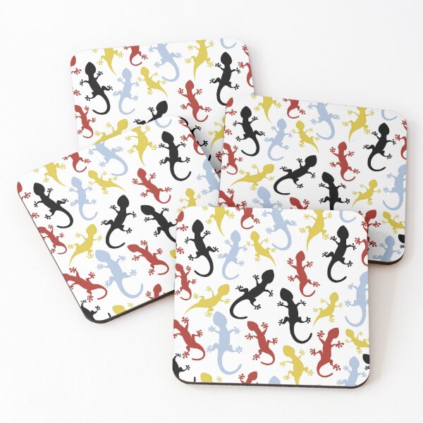 Item preview, Happy gecko silhouettes on white designed and sold by susyrdesign.
