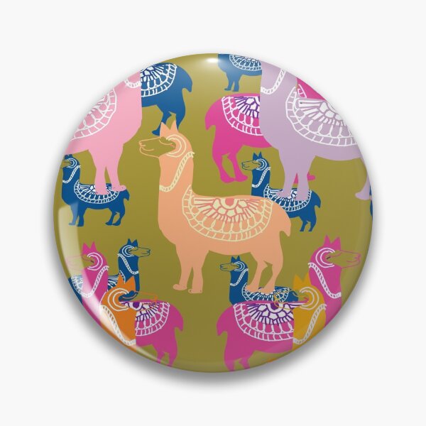 Item preview, Cute Alpaca patterns- pink, orange, pink, blue, olive green designed and sold by Urvashi Patel.