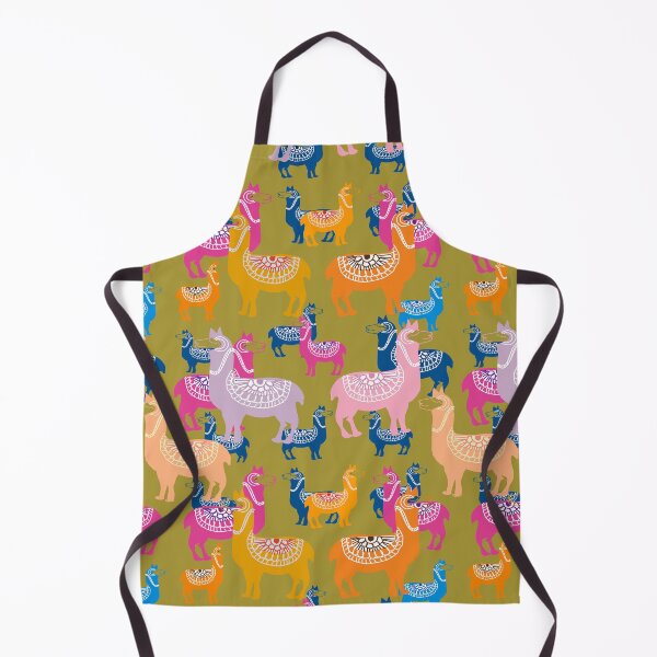 Item preview, Cute Alpaca patterns- pink, orange, pink, blue, olive green designed and sold by Urvashi Patel.