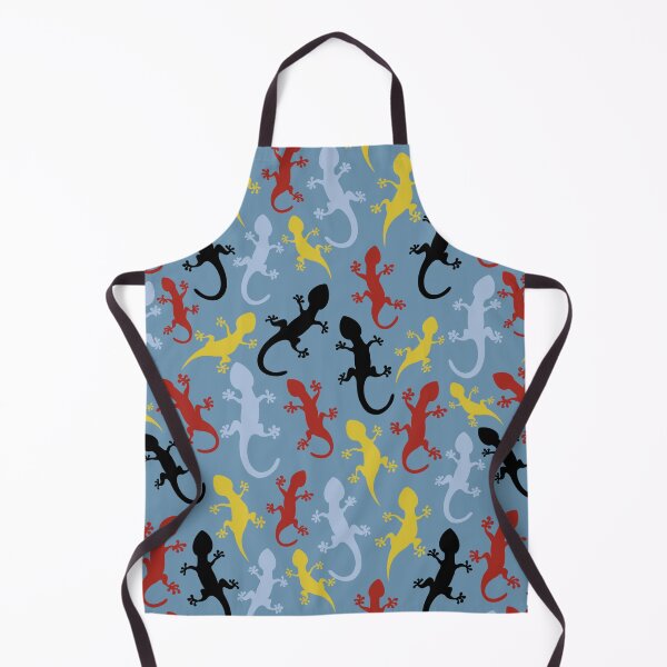 Item preview, Happy gecko silhouettes on blue gray designed and sold by susyrdesign.