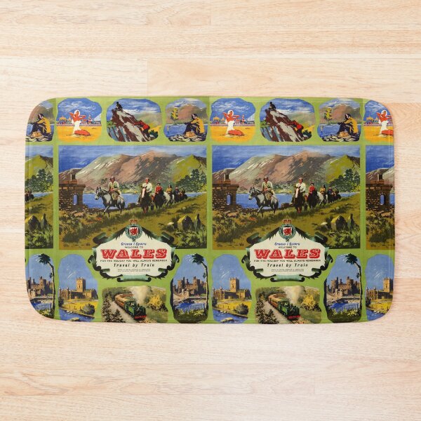 Artikelvorschau, Wales vintage travel poster entworfen und verkauft von stickart-marek.