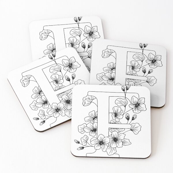 Item preview, Floral letter F designed and sold by Artsy Corner.