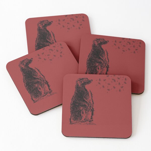 Item preview, Dandelion meerkat dandelion flower motif designed and sold by DerNerd.