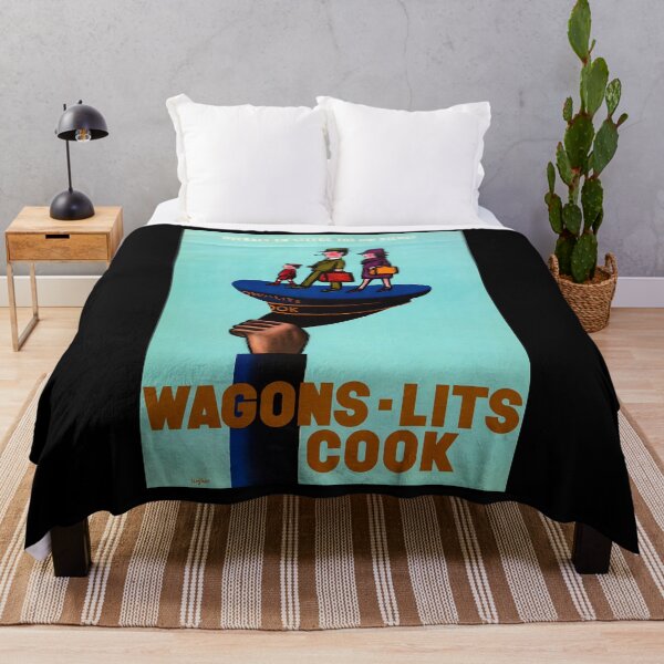 Item preview, Wagons Lits vintage travel poster designed and sold by stickart-marek.