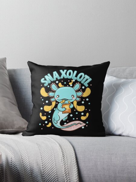Vista previa del artículo con la obra «Lindo y divertido Snaxolotl Adorable axolotl comiendo bocadillos», diseñado y vendido por perfectpresents.