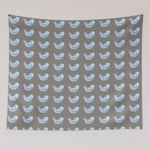 Item preview, Fuzzy pastel sleeping bird designed and sold by Deb Webb.