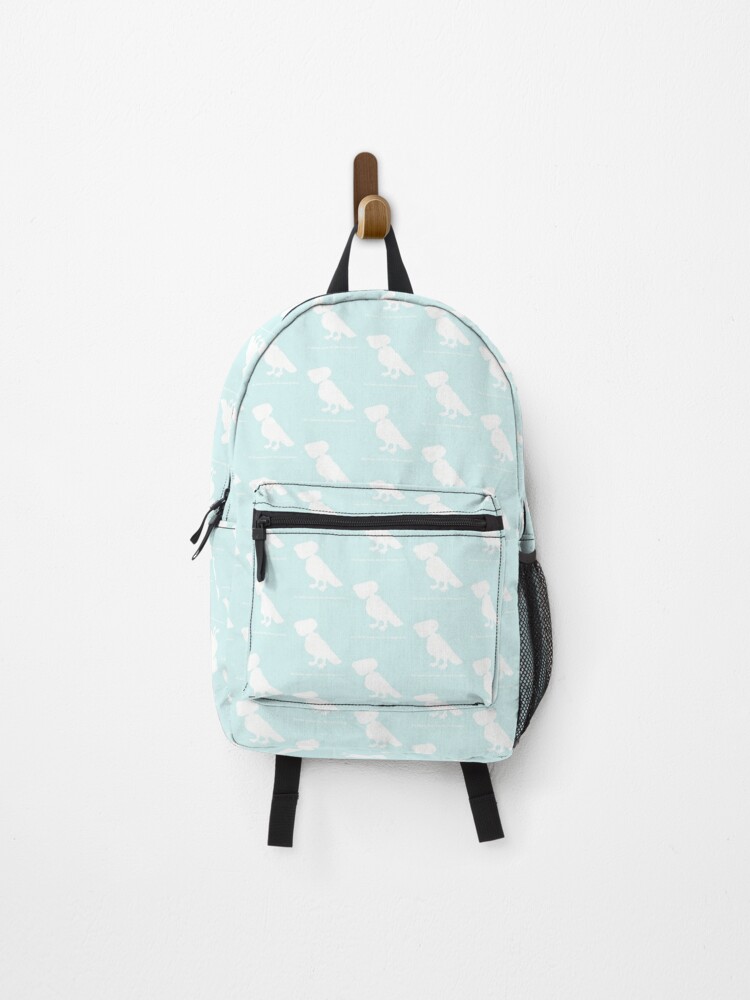 pastel blue backpack