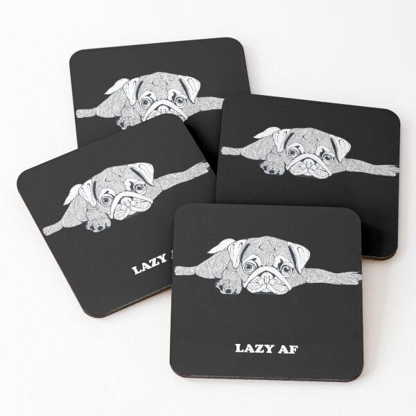 Item preview, Lazy AF Pug designed and sold by Flower Magic .