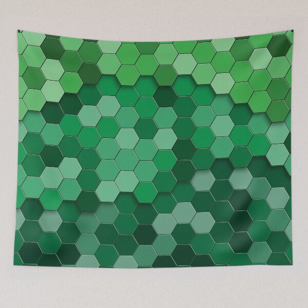 Item preview, Green Papercut Hexagons designed and sold by Vector Scout Lab.