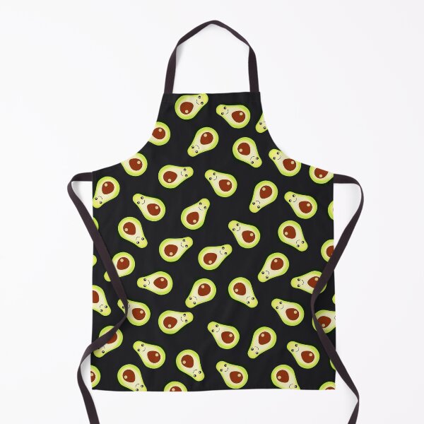 Item preview, avocado, kawaii avocado in black designed and sold by Collagedream.