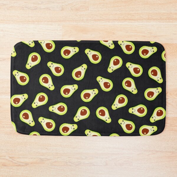 Item preview, avocado, kawaii avocado in black designed and sold by Collagedream.