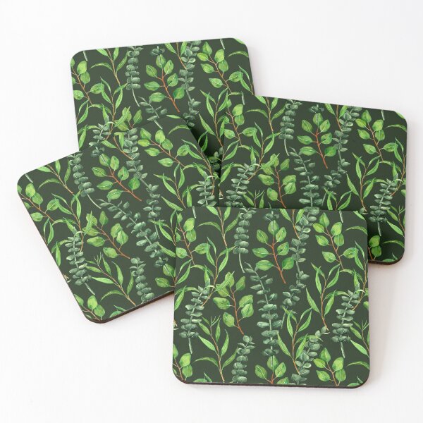 Item preview, Eucalyptus on dark green designed and sold by Katerina Mitkova Kirilova.