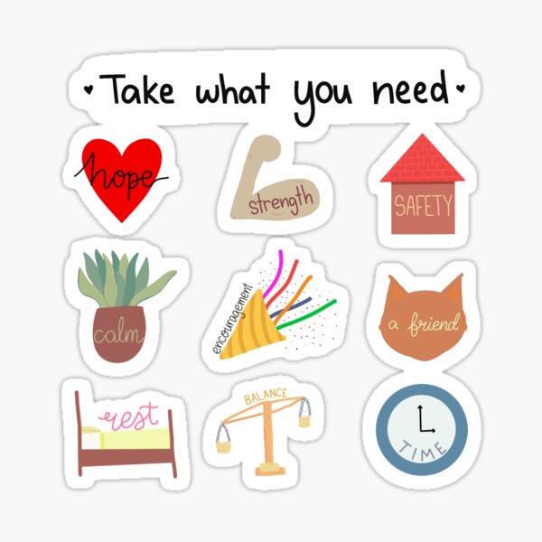 Self care needs Sticker