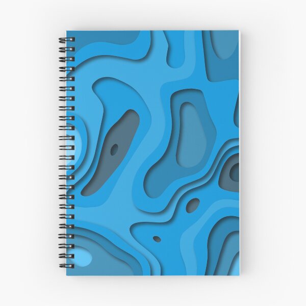 Item preview, Blue Wavy 3D Papercut designed and sold by Vector Scout Lab.
