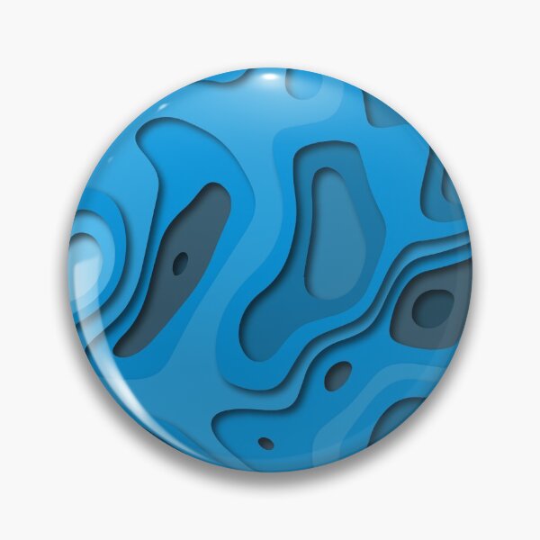 Item preview, Blue Wavy 3D Papercut designed and sold by Vector Scout Lab.