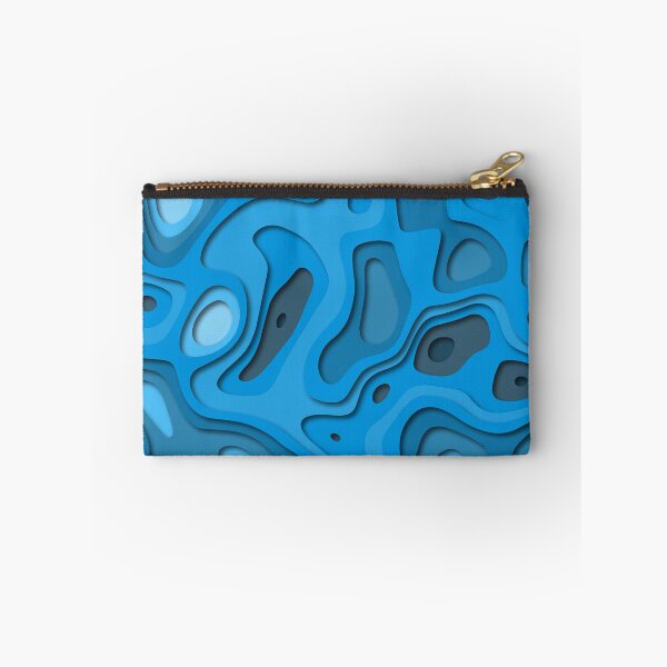 Item preview, Blue Wavy 3D Papercut designed and sold by Vector Scout Lab.
