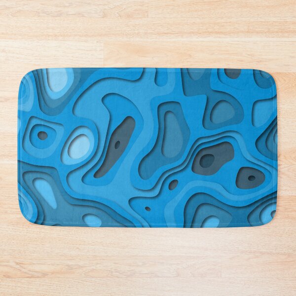 Item preview, Blue Wavy 3D Papercut designed and sold by Vector Scout Lab.
