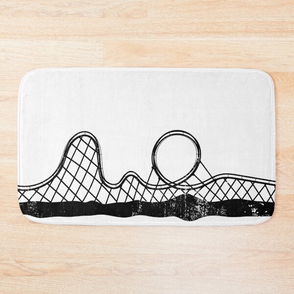 Item preview, Hand drawn wooden roller coaster, black, cool coaster enthusiast gift designed and sold by emmjott.
