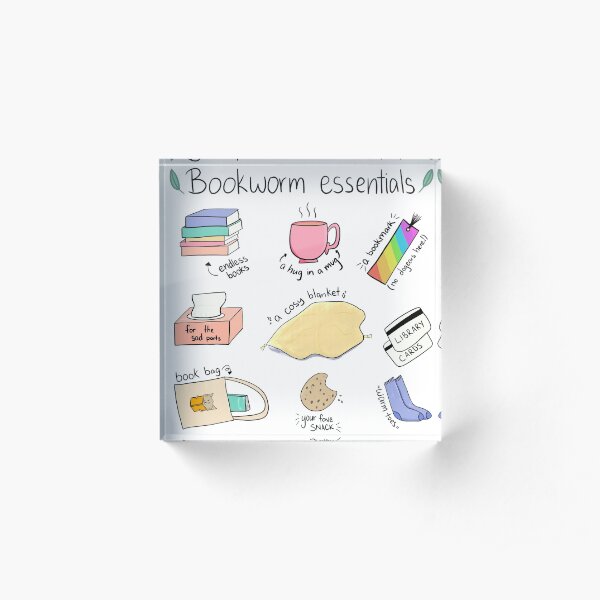 Bookworm essentials Acrylic Block