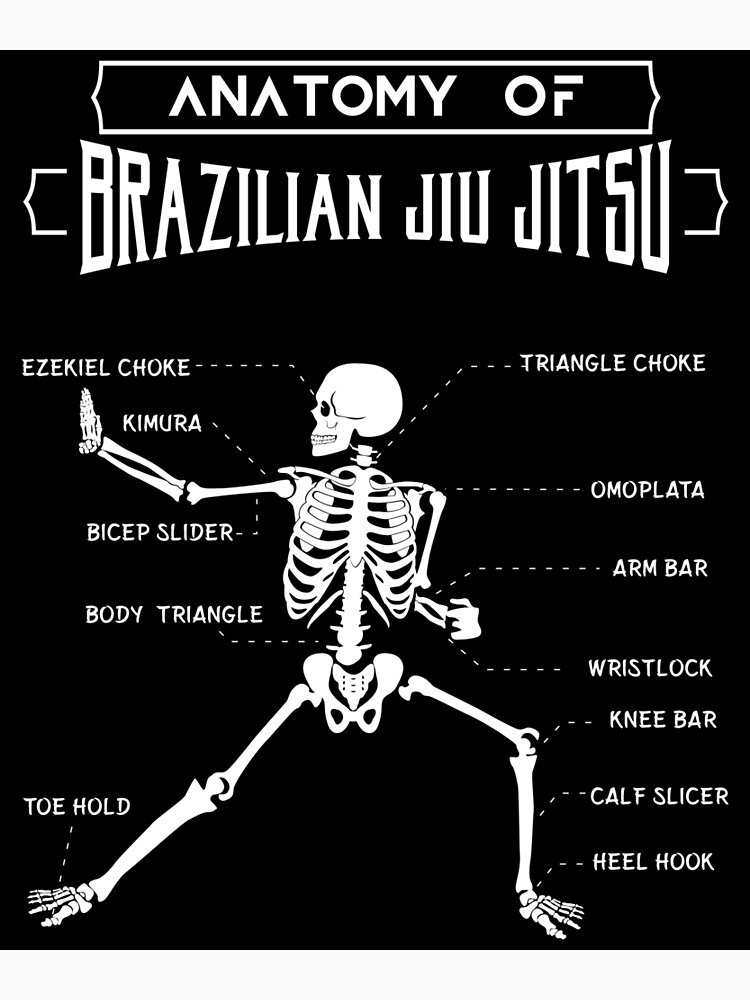 Disover MMA Grappling gift Anatomy of BJJ Brazilian Jiu Jitsu design product Premium Matte Vertical Poster