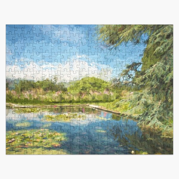 Bodnant garden in impressionist style Jigsaw Puzzle