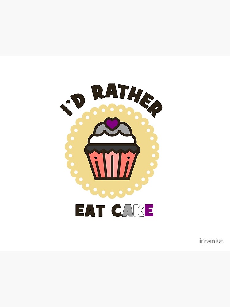 Disover Asexual I'd rather eat Cake Asexuality Pride Asexual Flag Asexual Meme Tapestry
