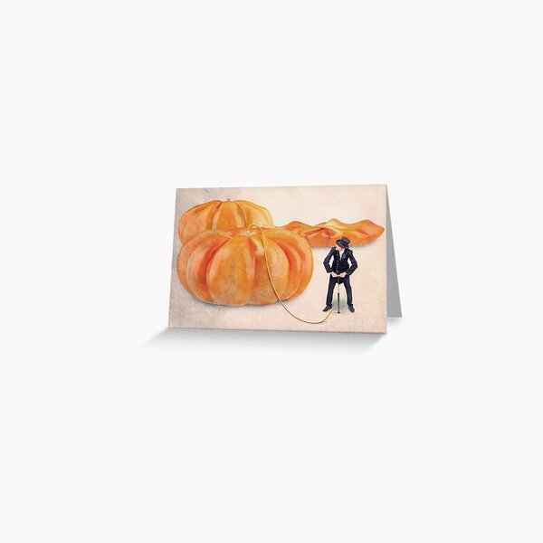 pumpkin print Greeting Card