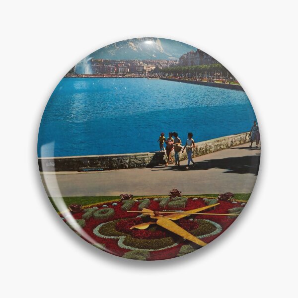Item preview, Switzerland Geneva vintage travel poster designed and sold by stickart-marek.