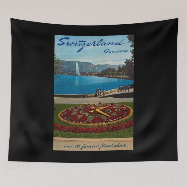 Artikelvorschau, Switzerland Geneva vintage travel poster entworfen und verkauft von stickart-marek.