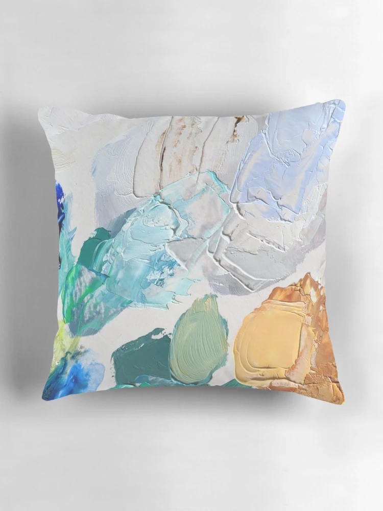 Thumbnail 3 of 4, Pillow, Paint Mix Mess designed and sold by Rachael-Rector.