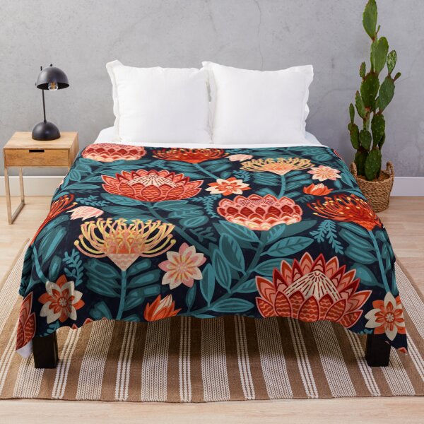 Item preview, Protea Chintz - Navy designed and sold by TigaTiga.
