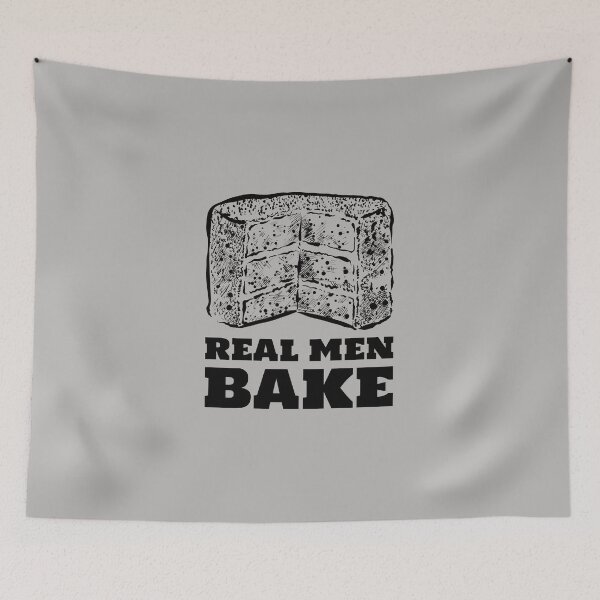 Item preview, Real Men Bake Sliced Whole Cake Black designed and sold by javes93.