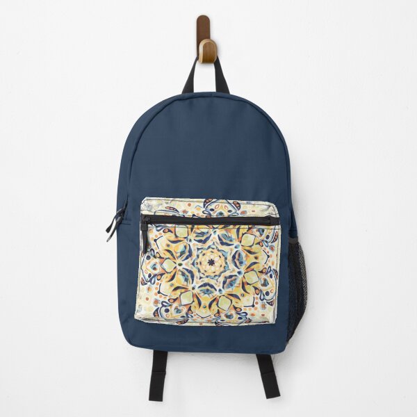 Item preview, Stained Glass Mandala - Mustard Yellow & Navy  designed and sold by TigaTiga.