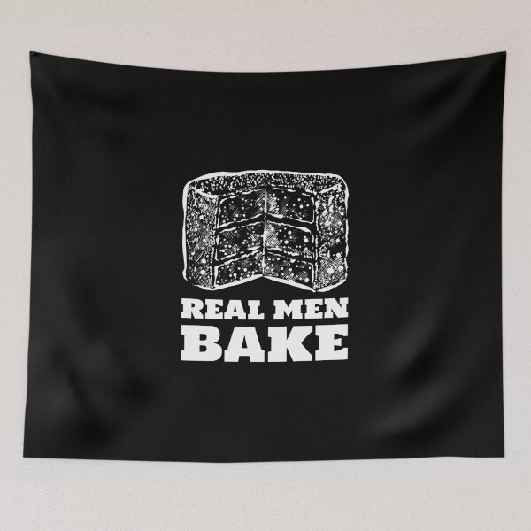 Item preview, Real Men Bake Sliced Whole Cake White designed and sold by javes93.