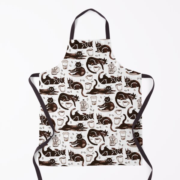 Item preview, Gouache Black Cats & Coffee designed and sold by TigaTiga.