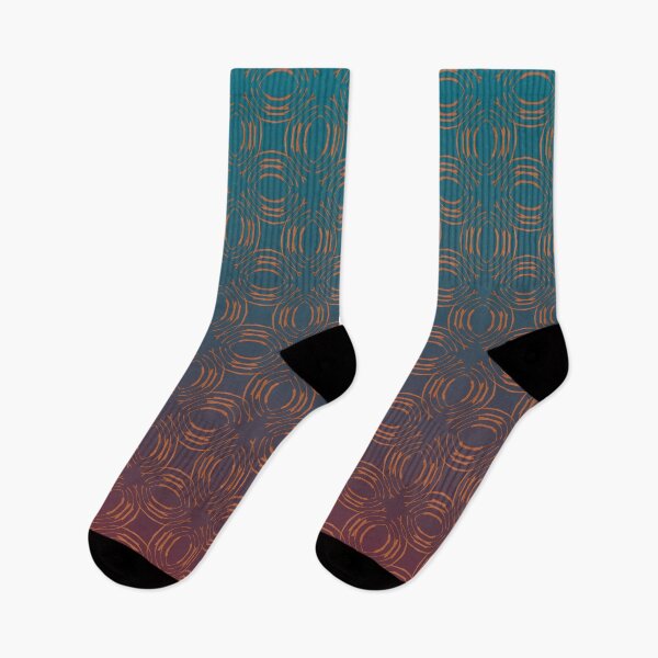 Item preview, Rich bronze tapestry look on turquoise to red gradient background  designed and sold by PetaJaneHome.