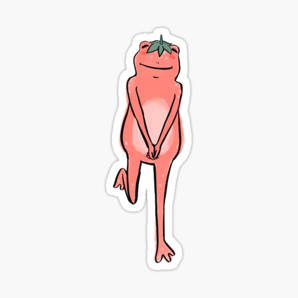 Cute Strawberry Milk Frog Frog Pin | Redbubble