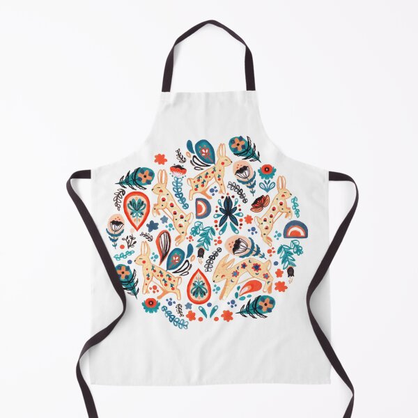 Item preview, Rabbit Folk Art Pattern designed and sold by TigaTiga.