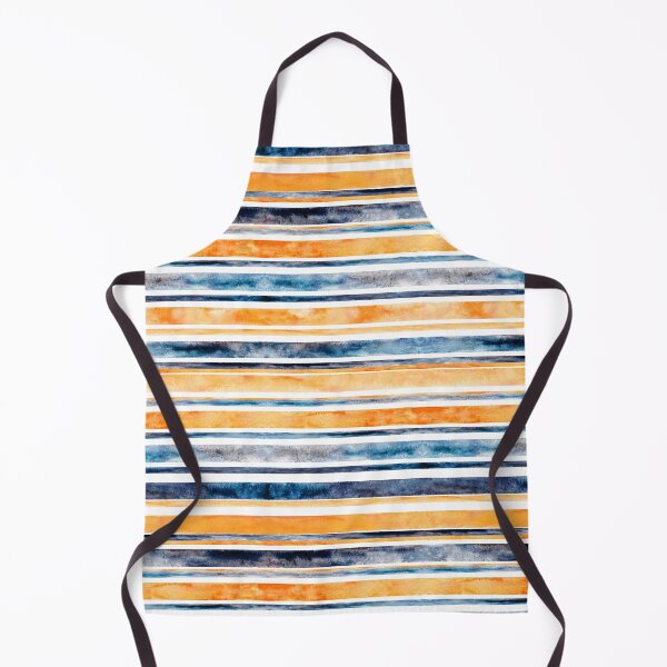 Item preview, Watercolor Stripes - Orange & Navy designed and sold by TigaTiga.