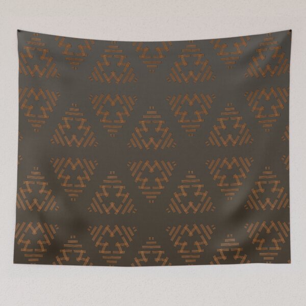Item preview, Bronze triangle design on cool,taupe background  designed and sold by PetaJaneHome.