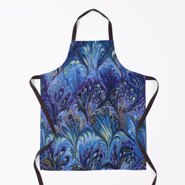 Item preview, MARBLED PAPER,ABSTRACT BLUE SWIRLS AND SHADES  designed and sold by BulganLumini.