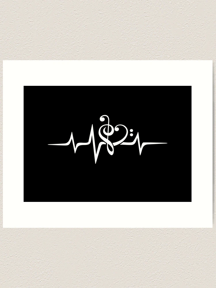 Treble Clef Heart, Heartbeat Music, Bass Clef, Musician Pulse