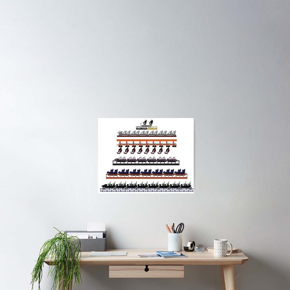 Walibi Holland Coaster Trains Design Poster