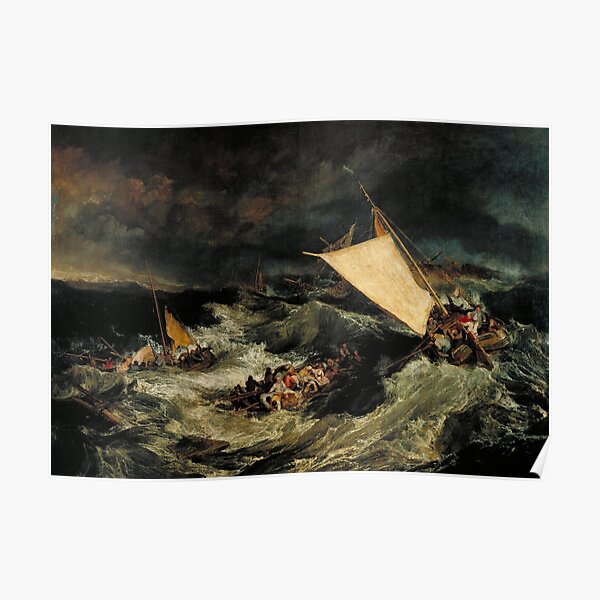 Poster Tempete De Neige En Mer William Turner 1842 Par Kakilatoukba Redbubble