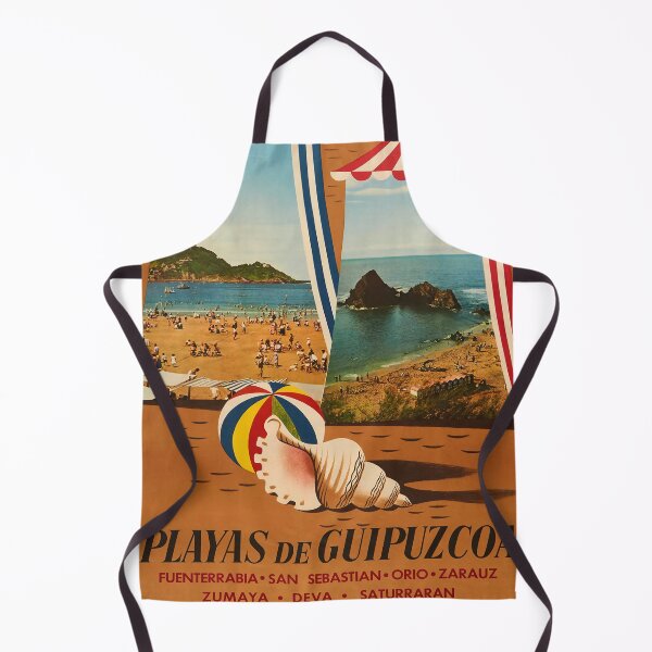 Item preview, Playas de Gupuzcoa vintage travel poster designed and sold by stickart-marek.