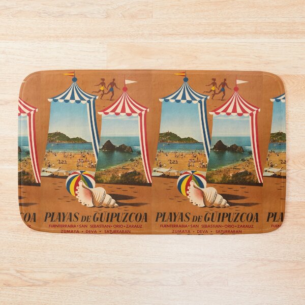 Item preview, Playas de Gupuzcoa vintage travel poster designed and sold by stickart-marek.