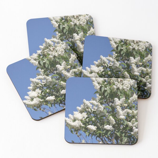 Item preview, Common lilac white flower blossom and blue sky designed and sold by EstelleRossetti.