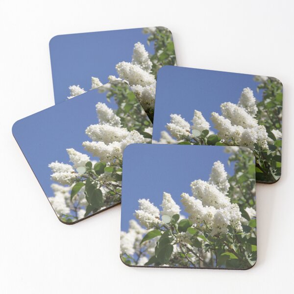 Item preview, Common lilac white flower blossom and blue sky designed and sold by EstelleRossetti.