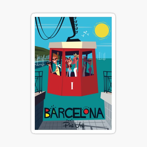 Vista previa del artículo con la obra «Cartel de Barcelona», diseñado y vendido por Gary Godel.